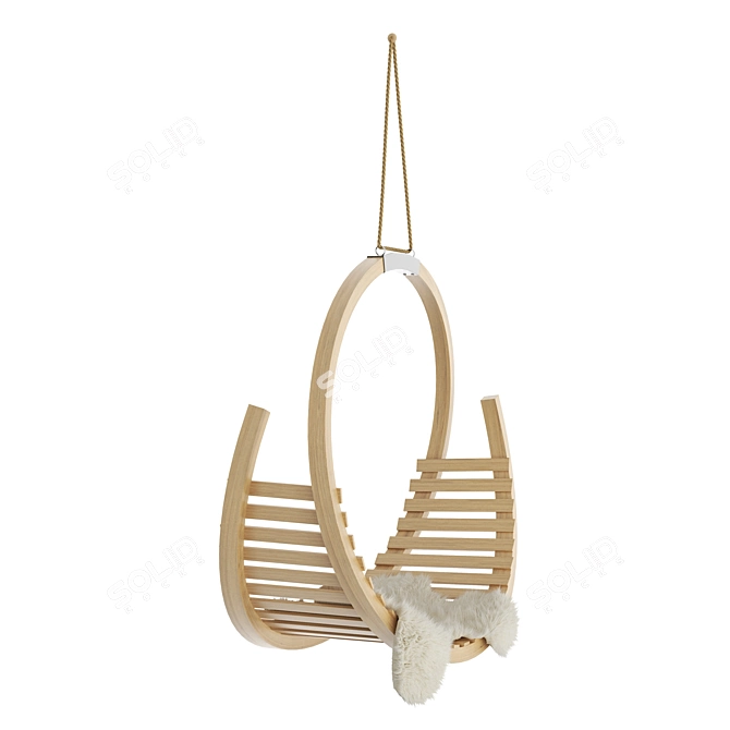 Tom Raffield's Amble Hanging Chair: Embrace Relaxation 3D model image 1