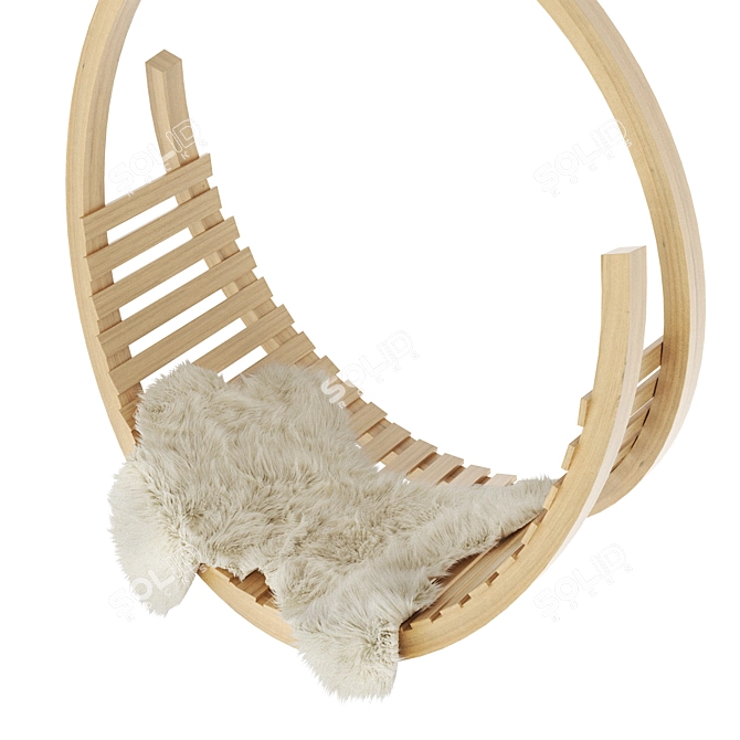 Tom Raffield's Amble Hanging Chair: Embrace Relaxation 3D model image 2