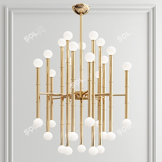 Exclusive Chandelier Collection: Chic & Luxurious 3D model image 4