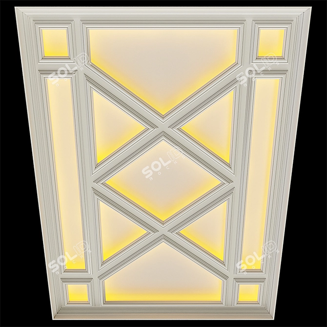 Customizable Ceiling with Lighting 3D model image 3