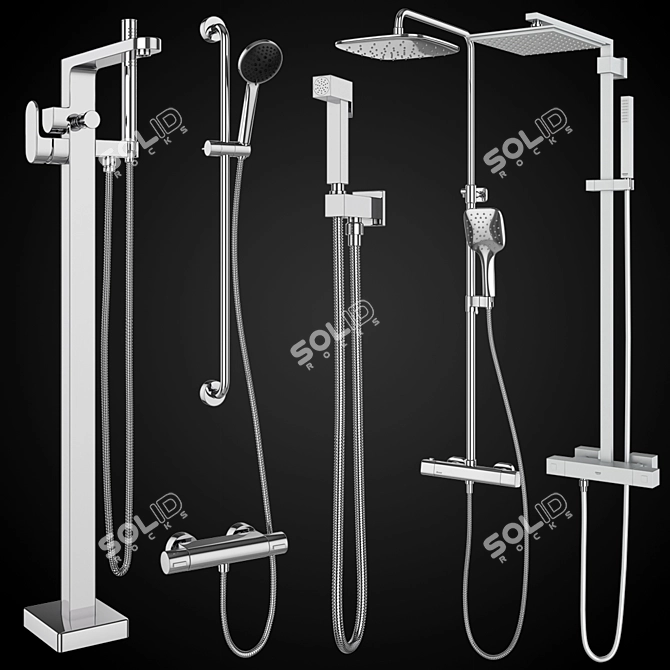 Hygienic Shower Sets by Ravak, GROHE, Villeroy&Boch 3D model image 1