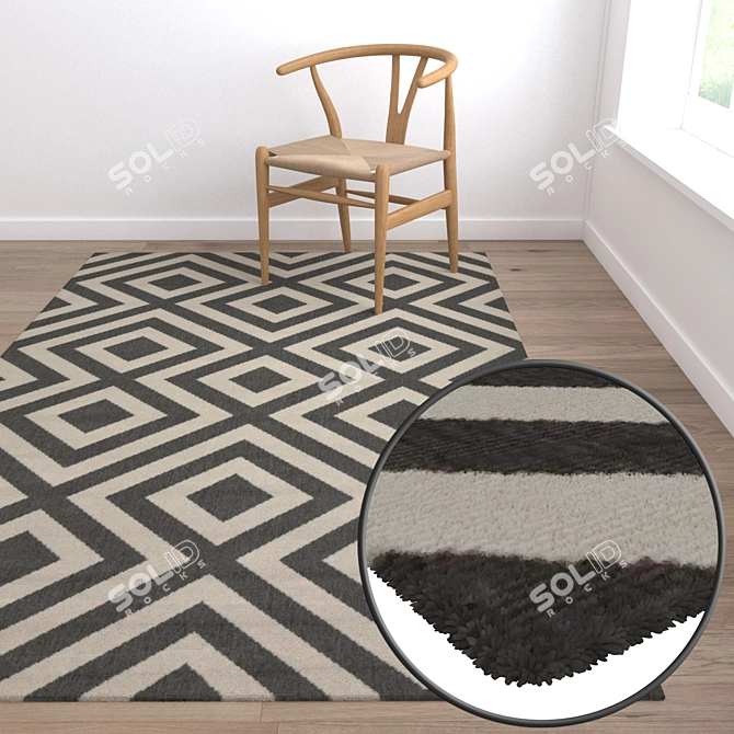 Title: Luxury Carpet Set: High-Quality Textures 3D model image 5