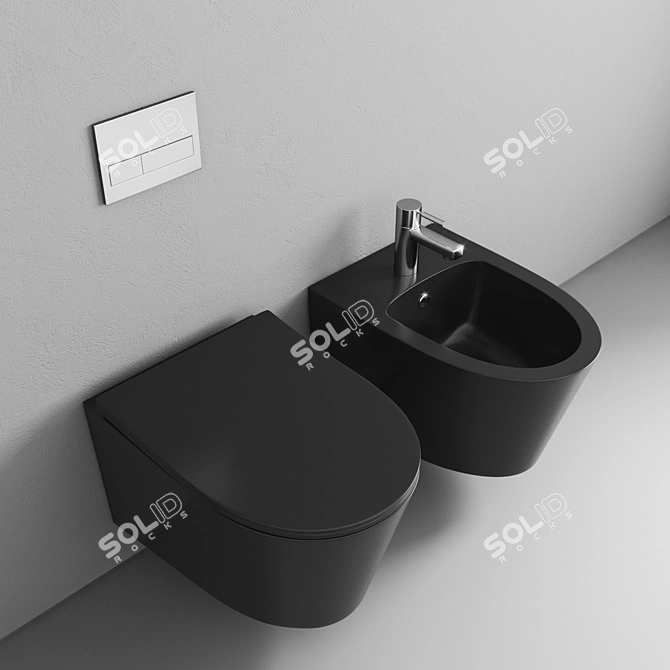 Suyo Smart Bidet Toilet Combo 3D model image 3