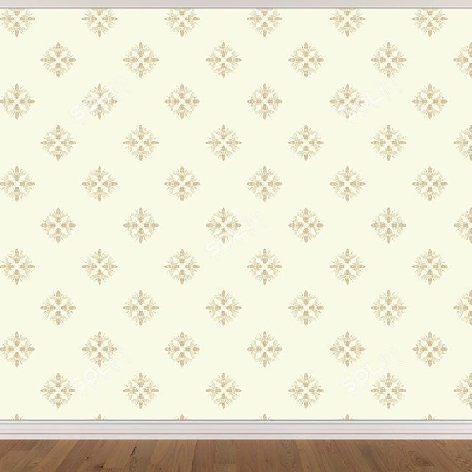 Seamless Wallpaper Set - 3 Colors 3D model image 2