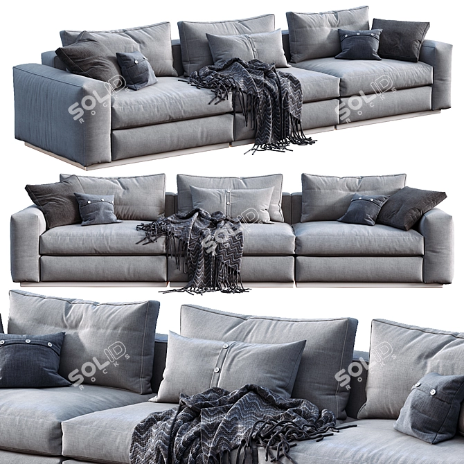 Elegant Flexform Beauty Sofa 3D model image 1