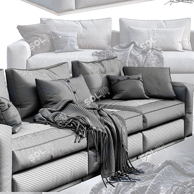 Elegant Flexform Beauty Sofa 3D model image 4