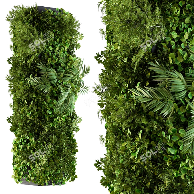 Vertical Garden Planter - Compact Column Plants 3D model image 1