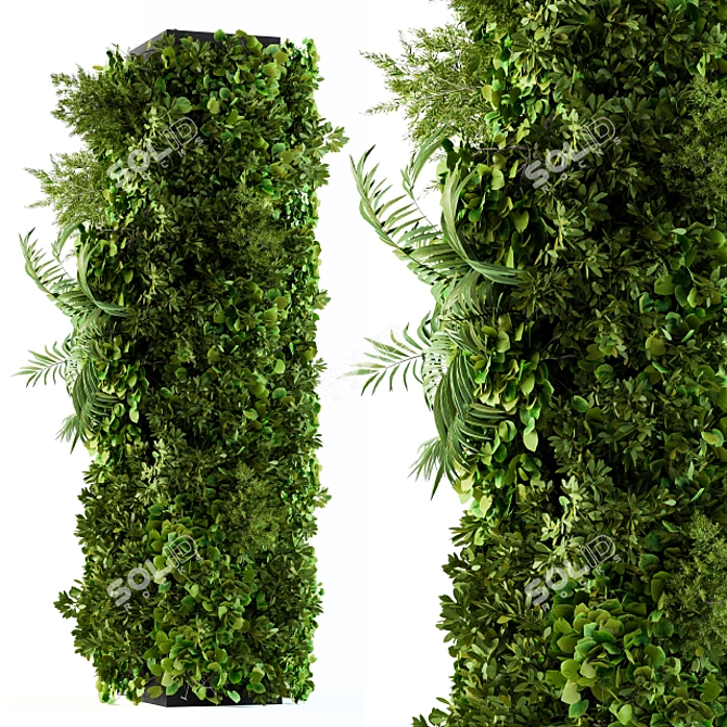 Vertical Garden Planter - Compact Column Plants 3D model image 2