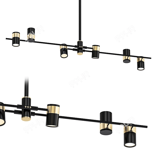 GITTAN01: Sleek LED Ceiling Light 3D model image 1