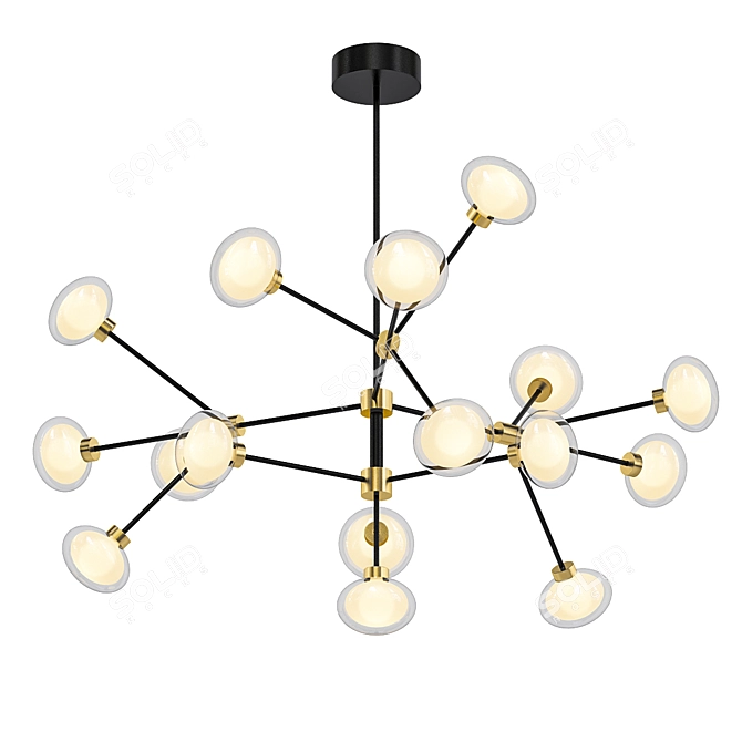 Elegant Crystal Chandelier 3D model image 1