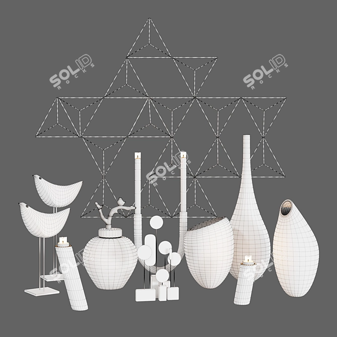 Corona Decor Set 28: Exquisite & Complete Solution 3D model image 2