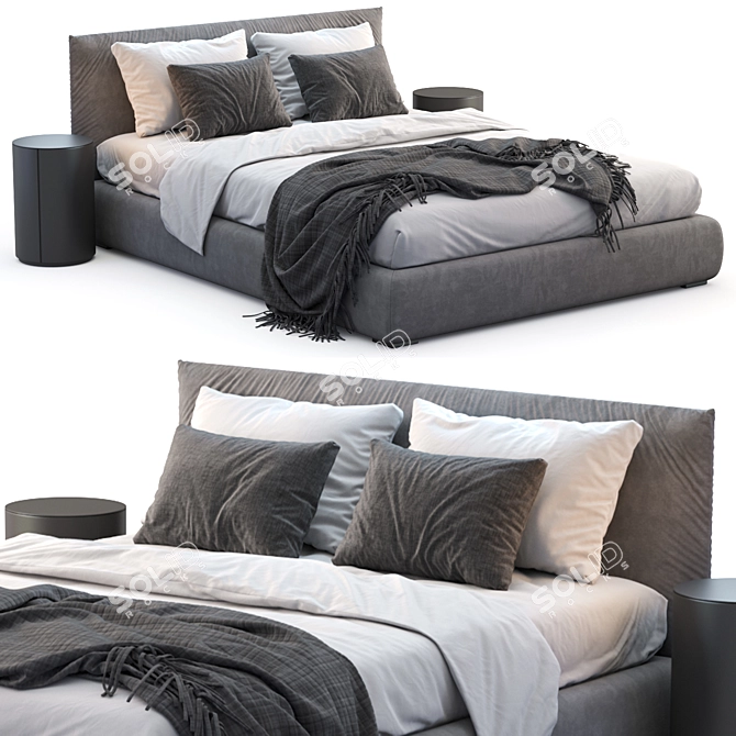 Scott Bed: Sleek and Stylish Sleeping Solution 3D model image 1