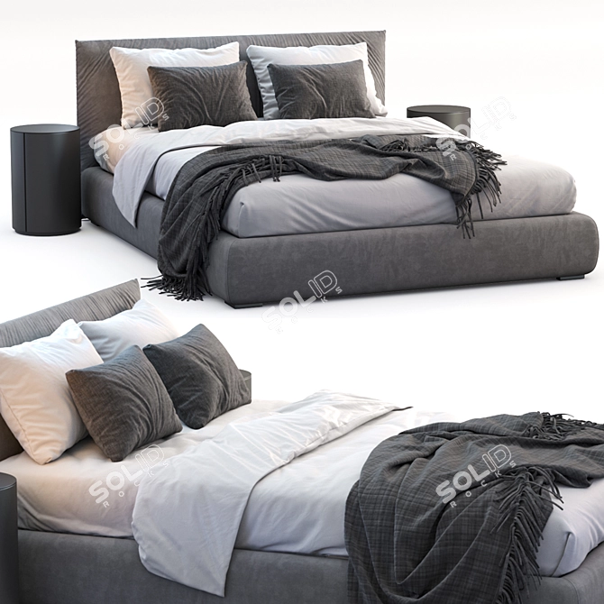 Scott Bed: Sleek and Stylish Sleeping Solution 3D model image 3