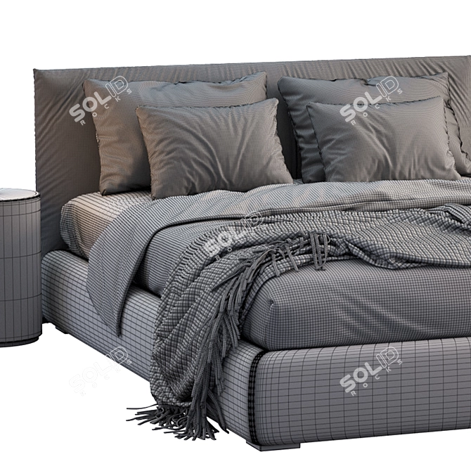 Scott Bed: Sleek and Stylish Sleeping Solution 3D model image 4