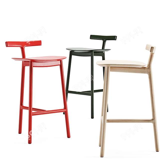 Radice Stools by Mattiazzi: Modern European Design 3D model image 2