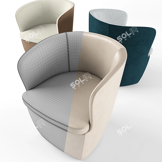 MisuraEmme Surface: Elegant Chair in Three Colors 3D model image 2
