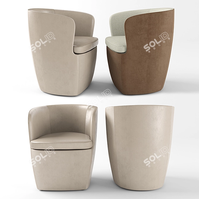 MisuraEmme Surface: Elegant Chair in Three Colors 3D model image 3