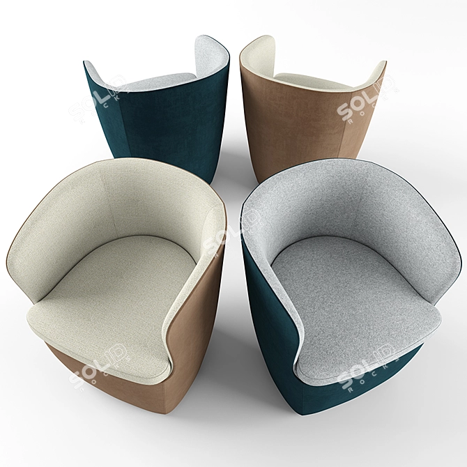 MisuraEmme Surface: Elegant Chair in Three Colors 3D model image 4