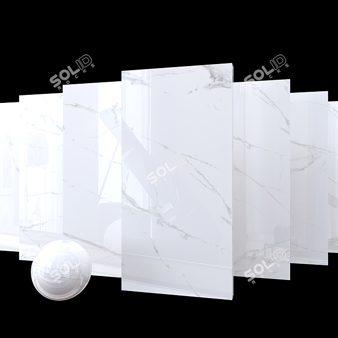 Royal Marble: White Elegance 3D model image 1