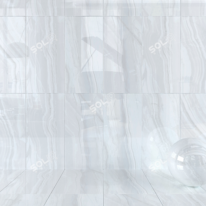  Poseidon Grey Wall Tiles: Multi-Texture, High-Quality Design 3D model image 1