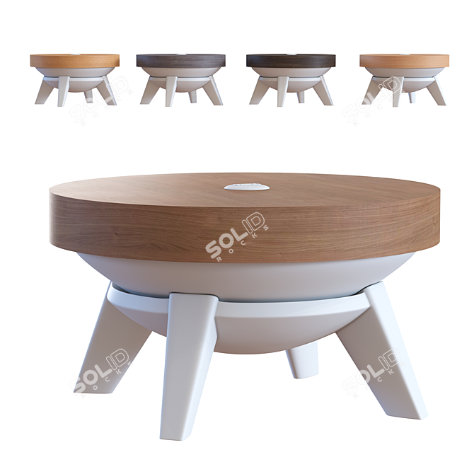 Sleek Sway Coffee Table 3D model image 1