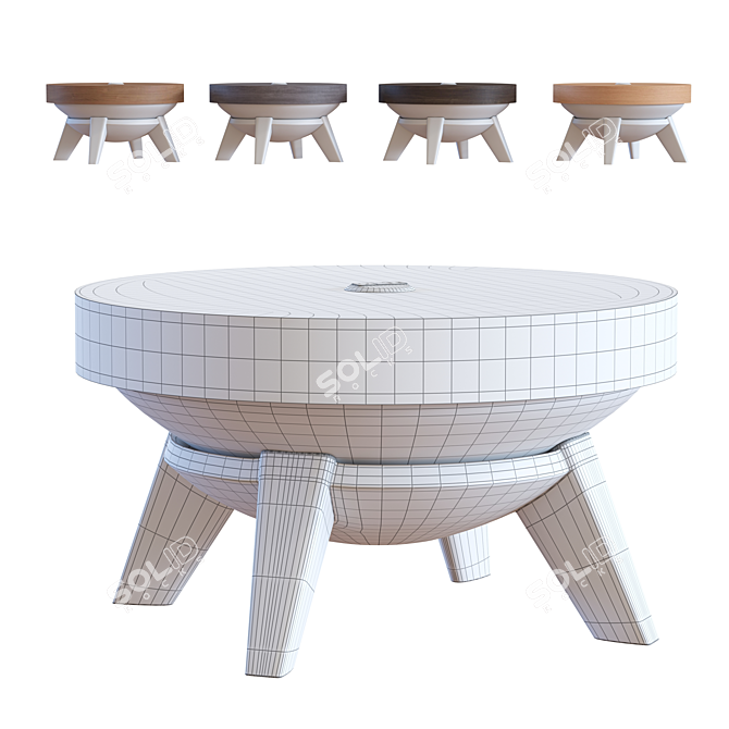 Sleek Sway Coffee Table 3D model image 4