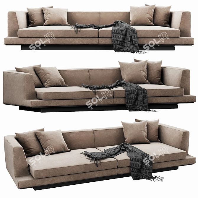 Luxurious B&B Italia Aurae 2 Sofa 3D model image 1