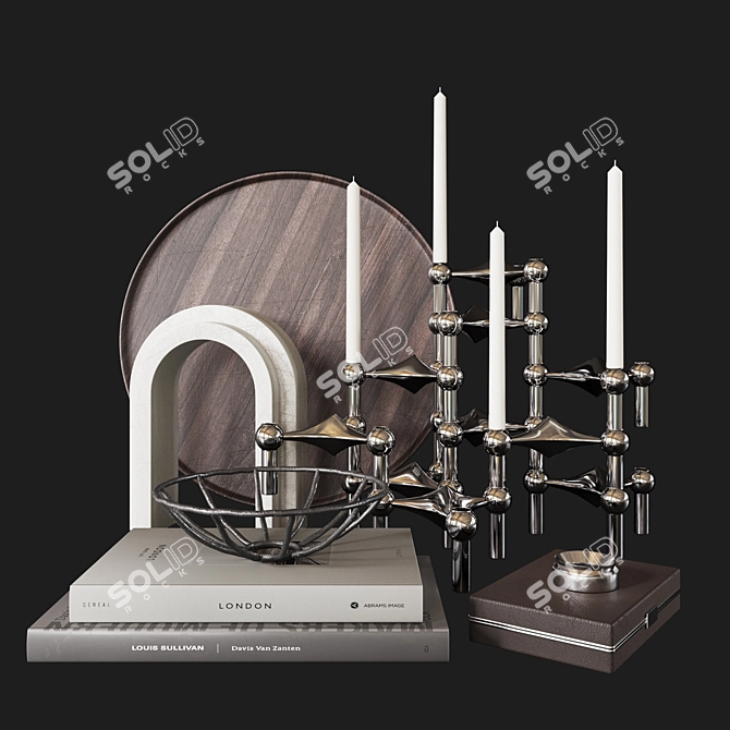 Modular Candle Holder Set 3D model image 4