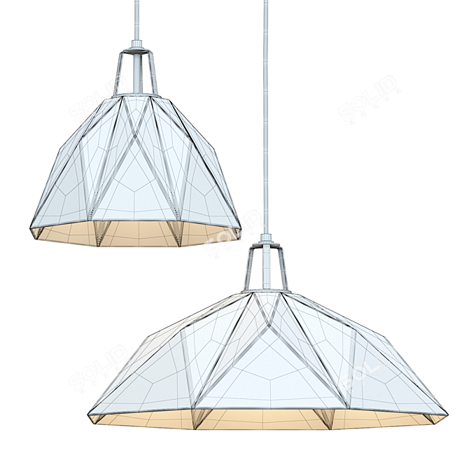 Modern Faceted Pendant Lighting 3D model image 2