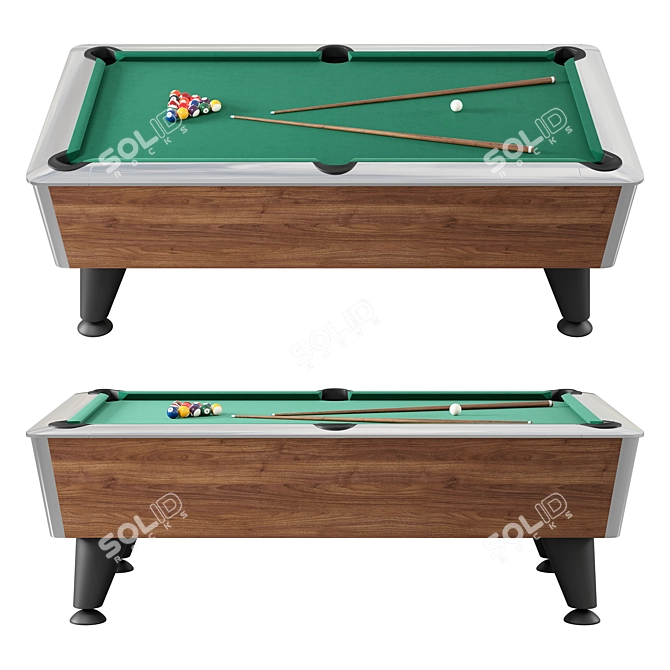 Classic Billiard Table 3D model image 1