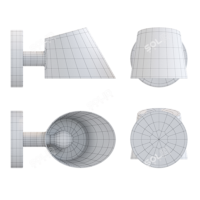 Modern Metal Wall Lamp: Lampatron MANO 3D model image 3