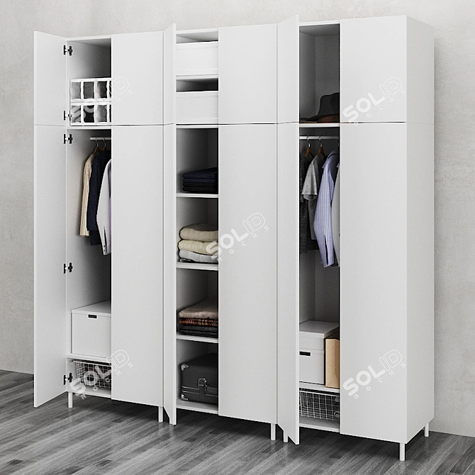 Versatile Combination Wardrobe OPHUS 3D model image 1