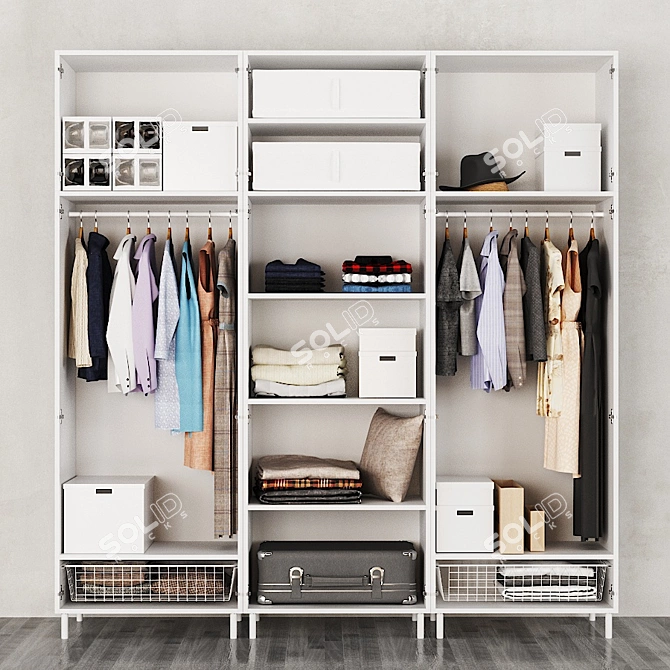 Versatile Combination Wardrobe OPHUS 3D model image 4