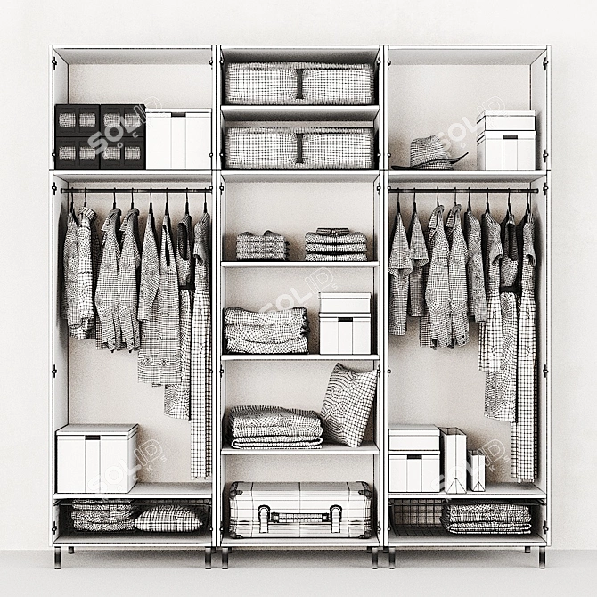 Versatile Combination Wardrobe OPHUS 3D model image 5