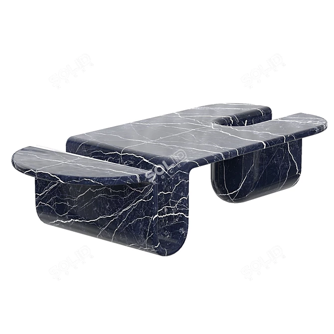 Marble Coffee Table: Bonnie & Clyde 3D model image 3