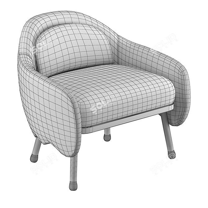 Sleek Corolla Chair: Elegant, Modern Design 3D model image 1