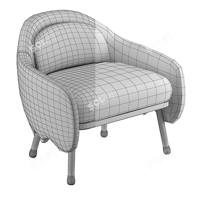 Sleek Corolla Chair: Elegant, Modern Design 3D model image 4