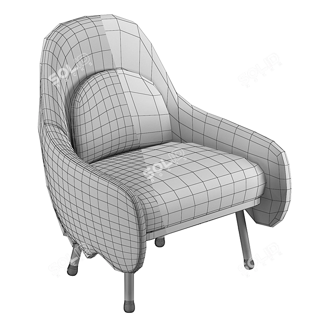 Modern Corolla Chair 272: Stylish Seating Solution 3D model image 5