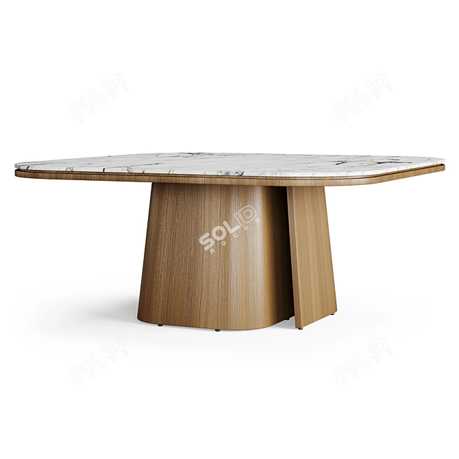 Modern Reda Amalou Dining Table: Ooma 3D model image 2