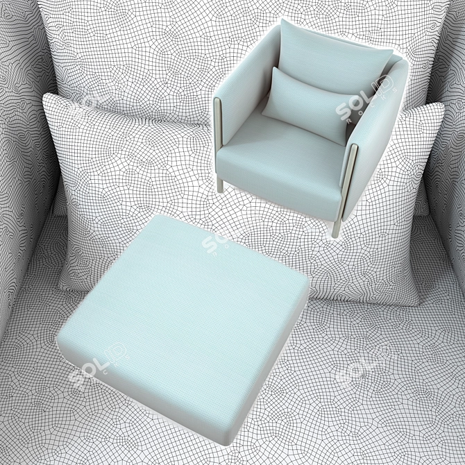 Herman Miller ColorForm Club Chair: Stylish Comfort 3D model image 5