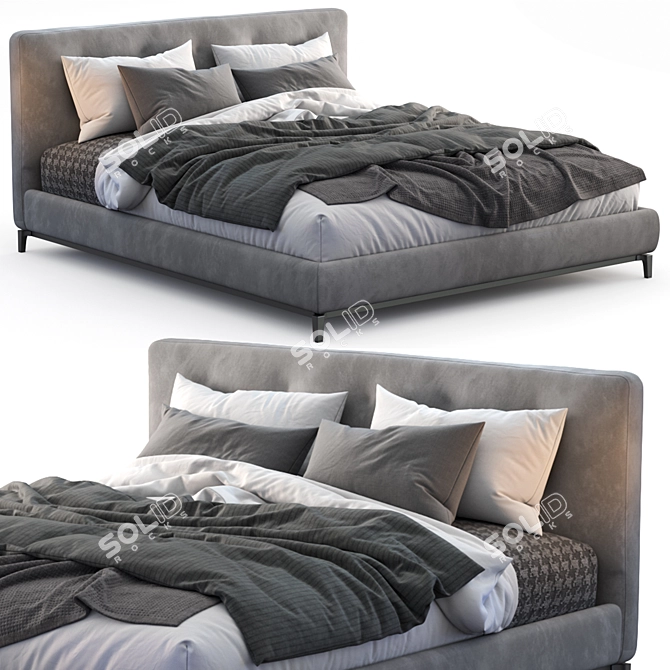 Luxurious Minotti Andersen Bed 3D model image 1