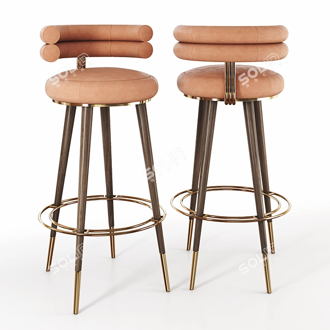 Modern Betsy Bar Chair 3D model image 1