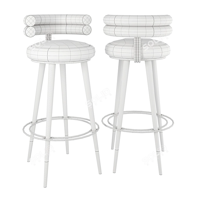 Modern Betsy Bar Chair 3D model image 2