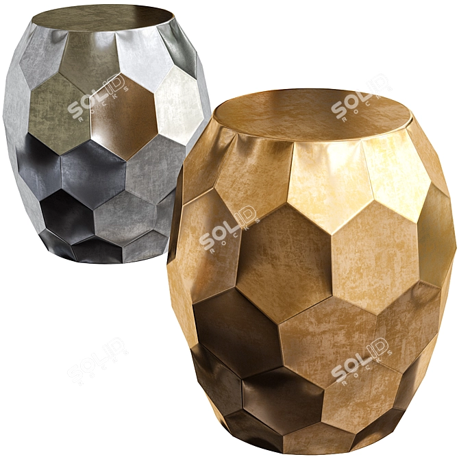 Modern Honeycomb Side Table 3D model image 1