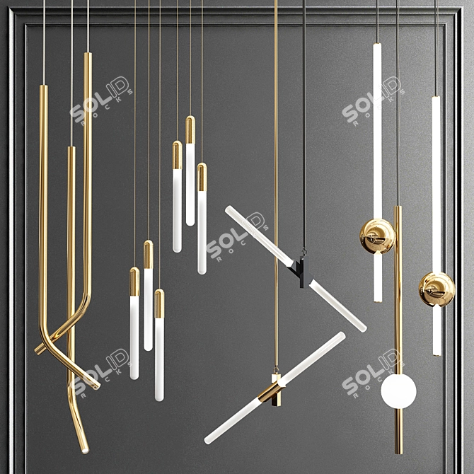 Modern Minimalist Pendant Collection 3D model image 1