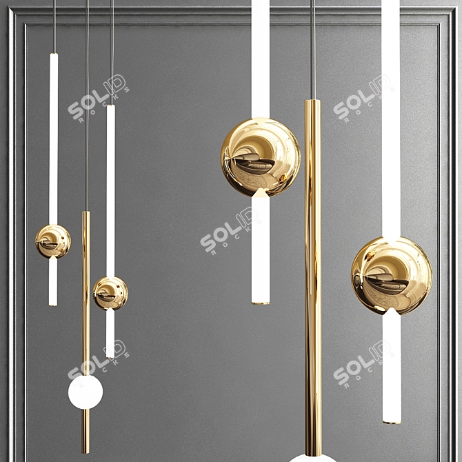 Modern Minimalist Pendant Collection 3D model image 4