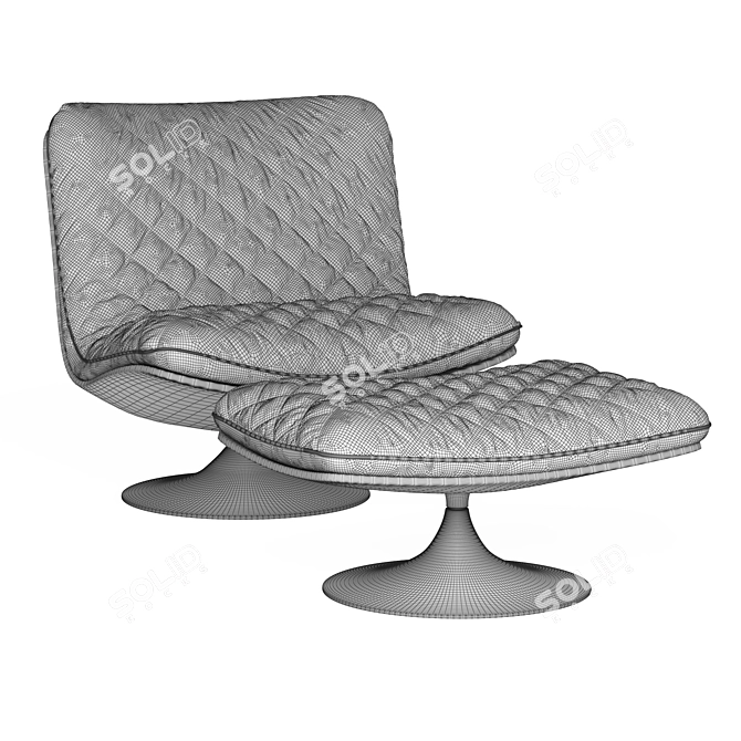 Compact Arm Chair: 74x55x39mm 3D model image 4