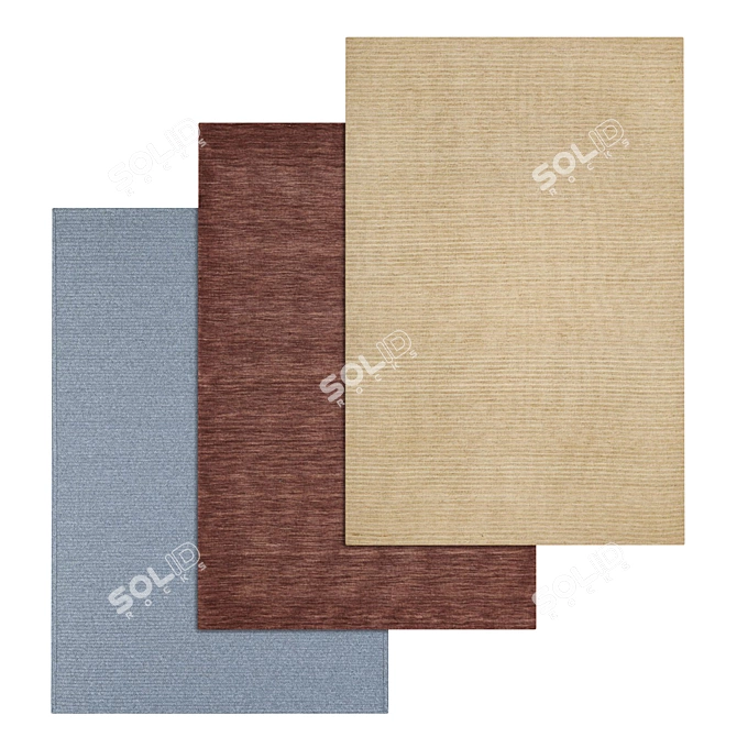 Title: Luxury Texture Carpets Set 3D model image 1