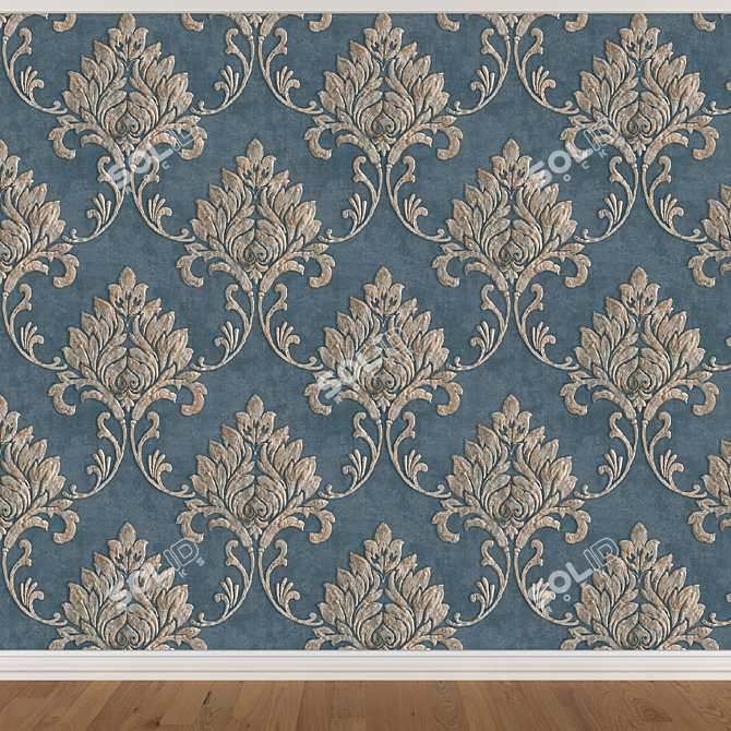 Seamless Wallpaper Set - 3 Colors 3D model image 2