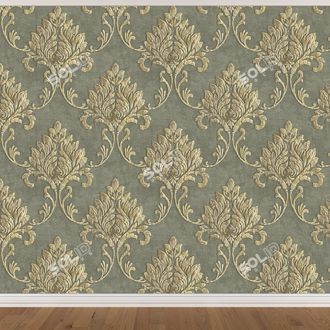 Seamless Wallpaper Set - 3 Colors 3D model image 4